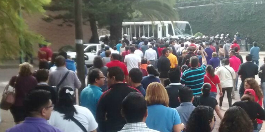 Retiran homologados el bloqueo en la glorieta del IMSS; hoy se esperarían nuevas movilizaciones