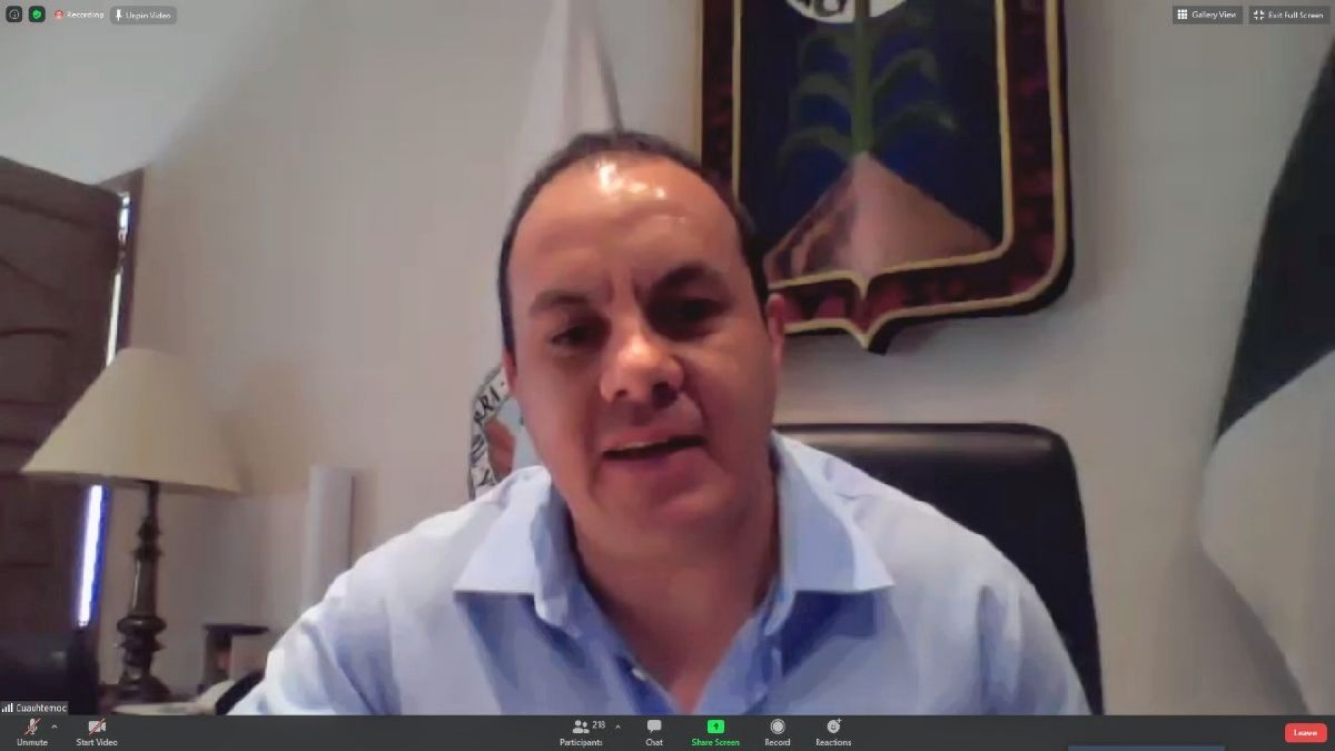 Encabeza Cuauhtémoc Blanco ceremonia virtual de graduación del CECyTE Morelos