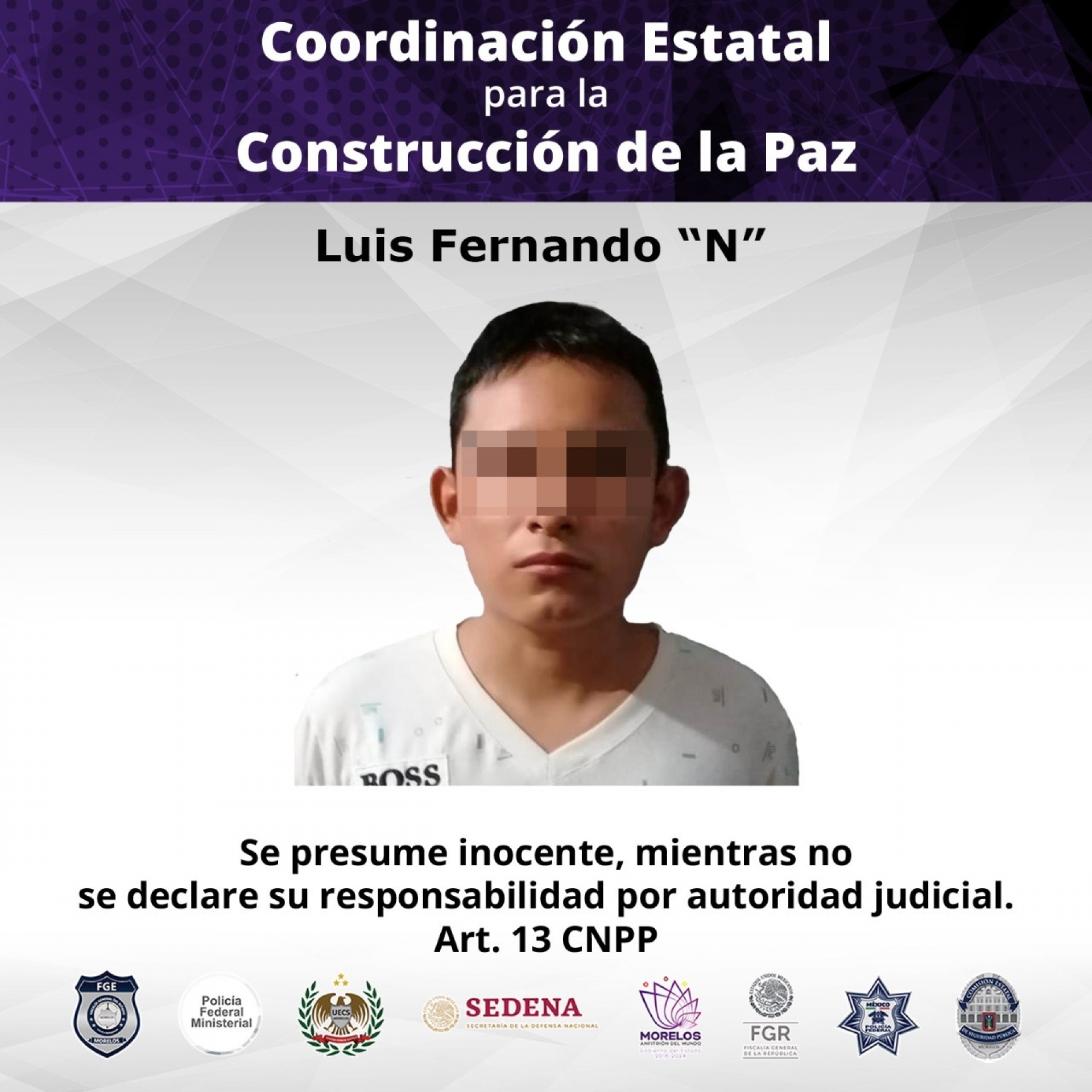 Capturan a un joven acusado de homicidio