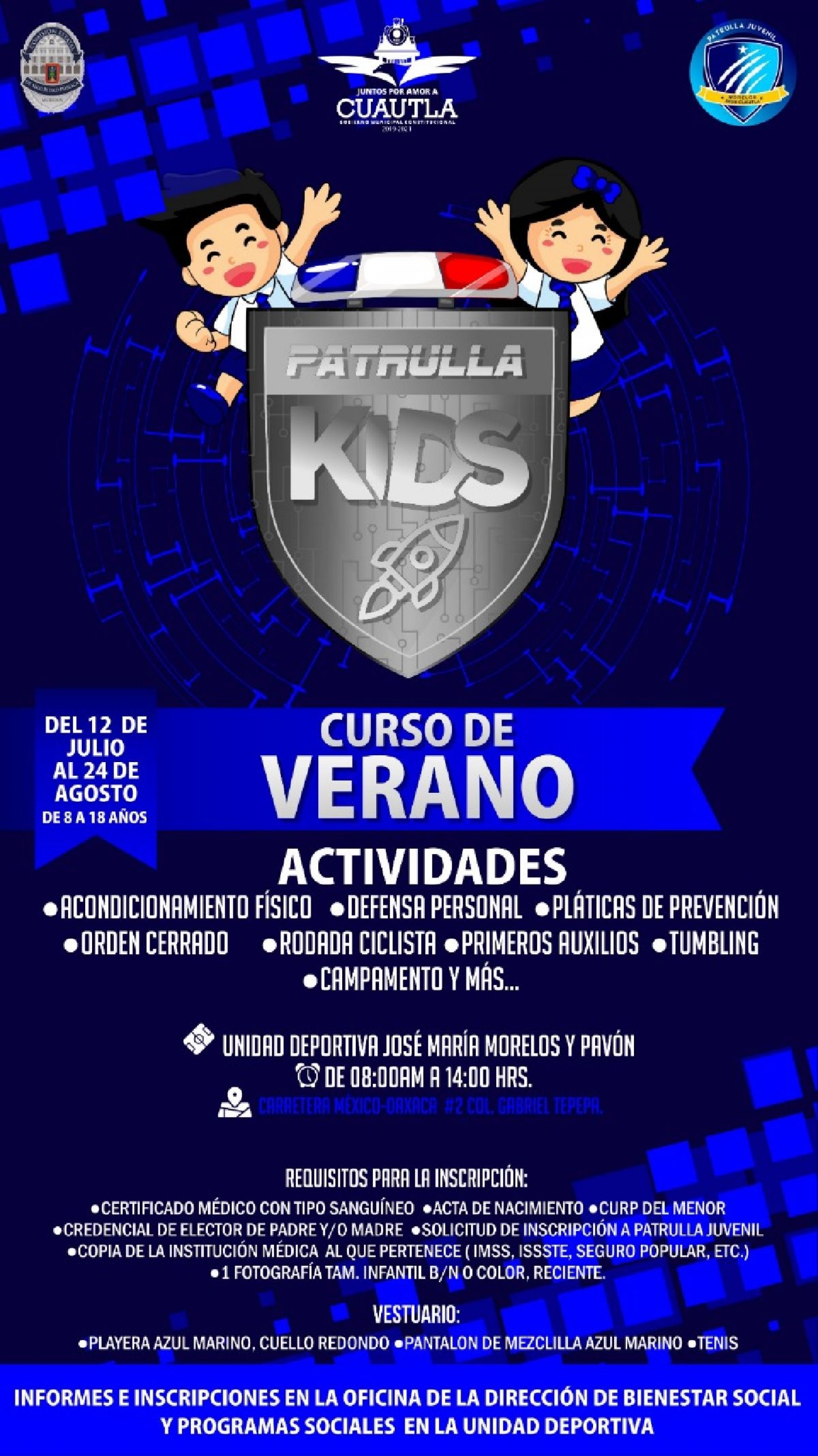 Invitan a los cursos de la Patrulla Juvenil Morelos en Cuautla