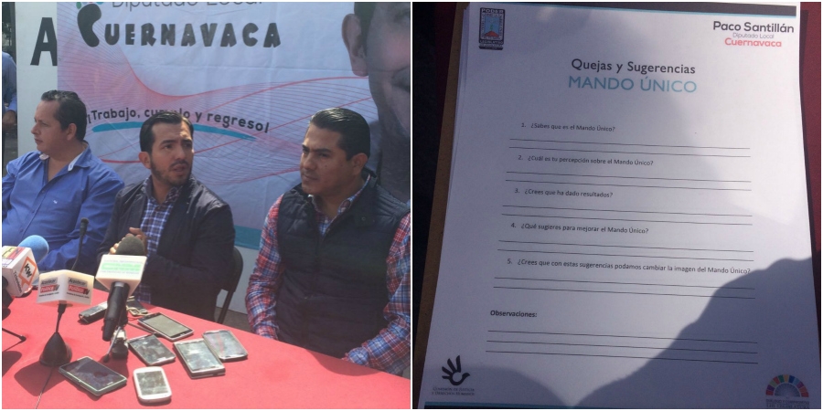 Anuncia diputado de Nueva Alianza otra consulta ciudadana para conocer opinión sobre el Mando Único en Morelos