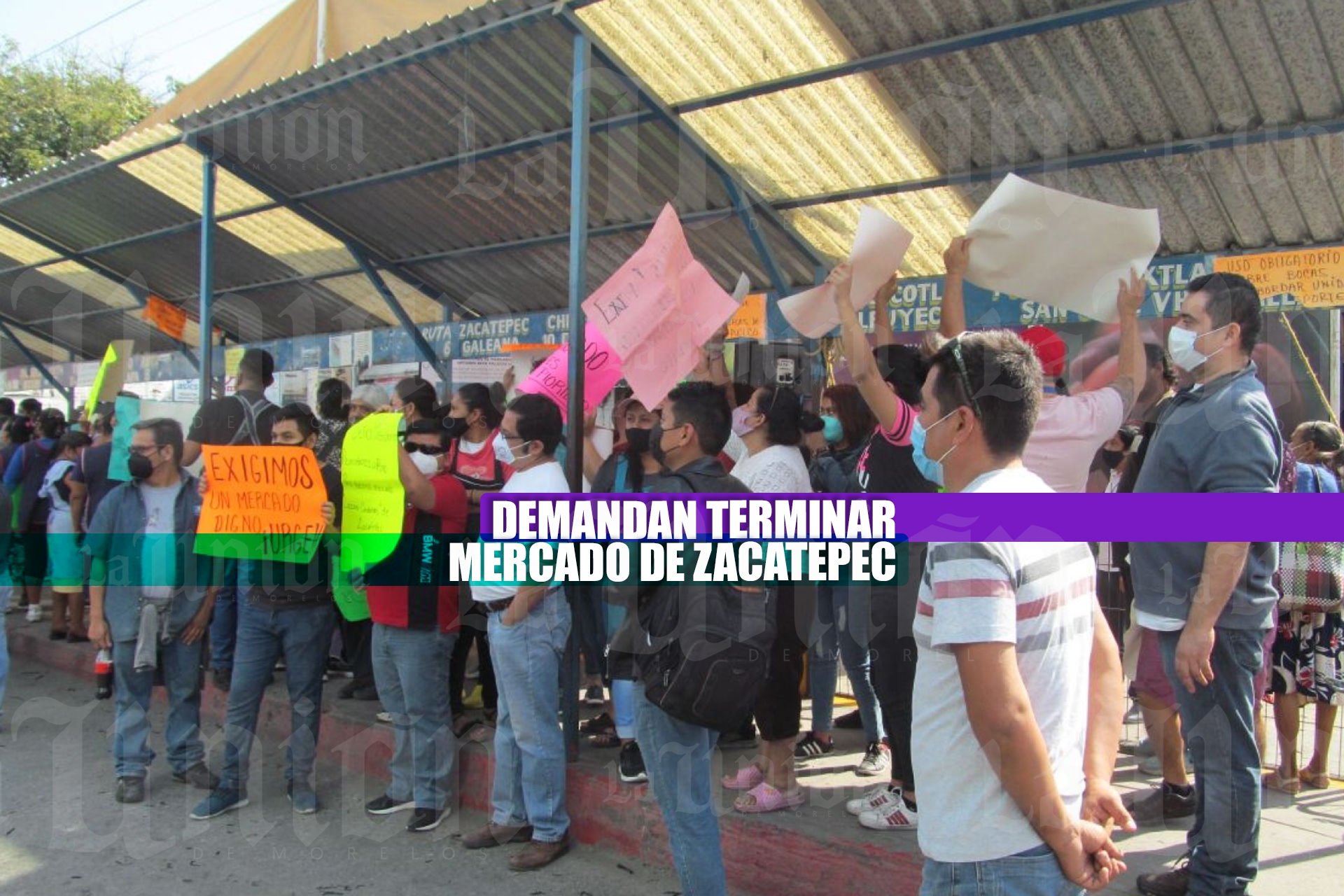 Demandan terminar rehabilitación de mercado de Zacatepec