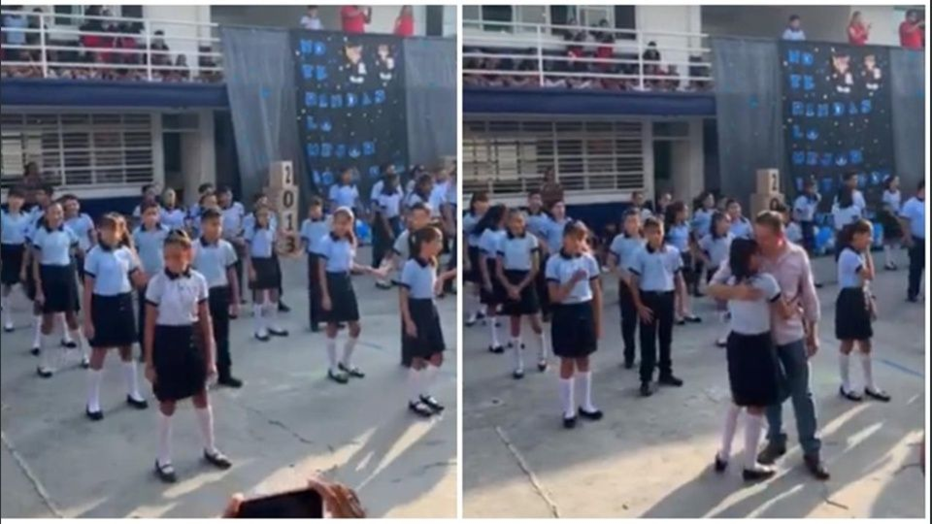 VIDEO: Papá 'entra al quite' al ver a su hija sin compañero de baile