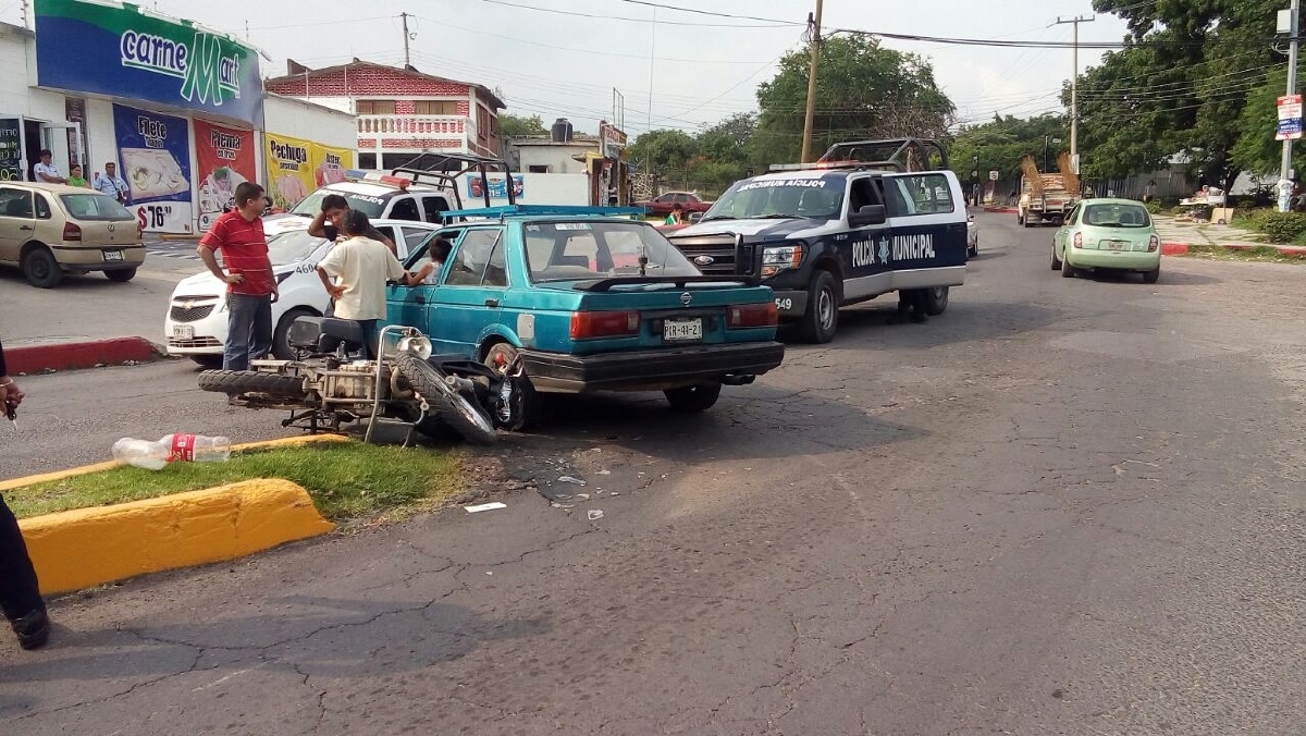 Un policía fue arrollado por un auto en Yautepec