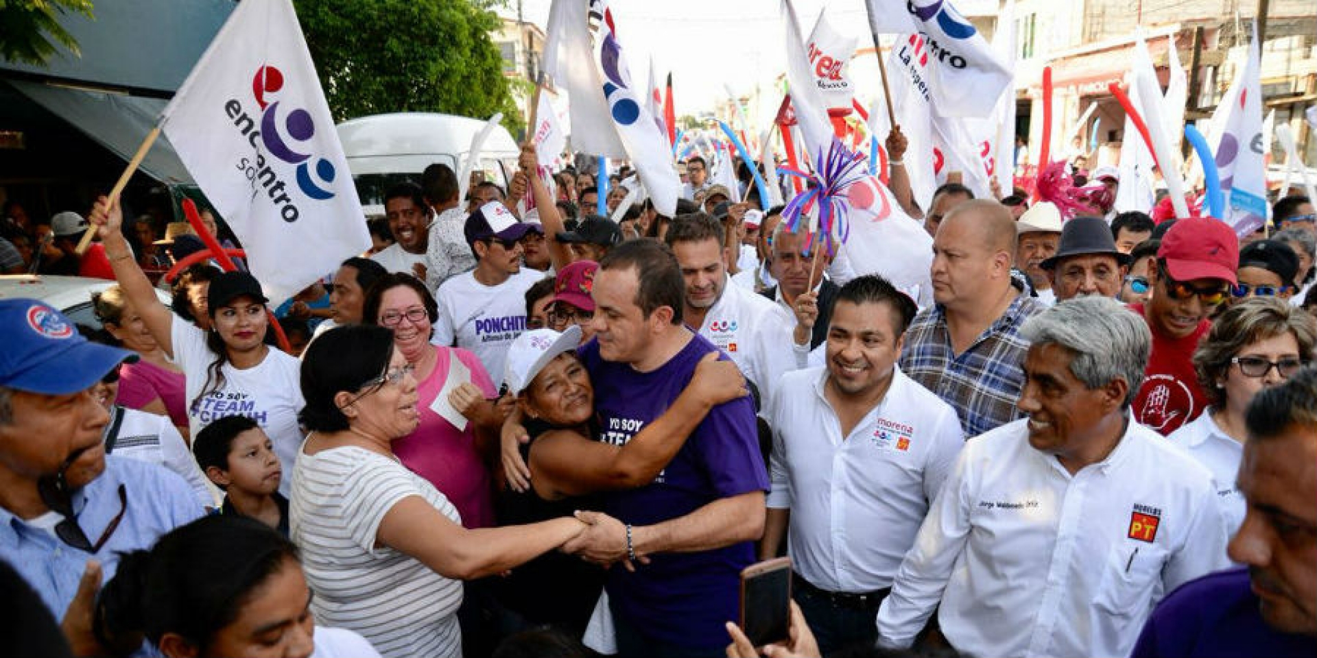 Lleva a cabo candidato a gobernador por la coalición 'Juntos Haremos Historia' recorrido en Tlaquiltenango