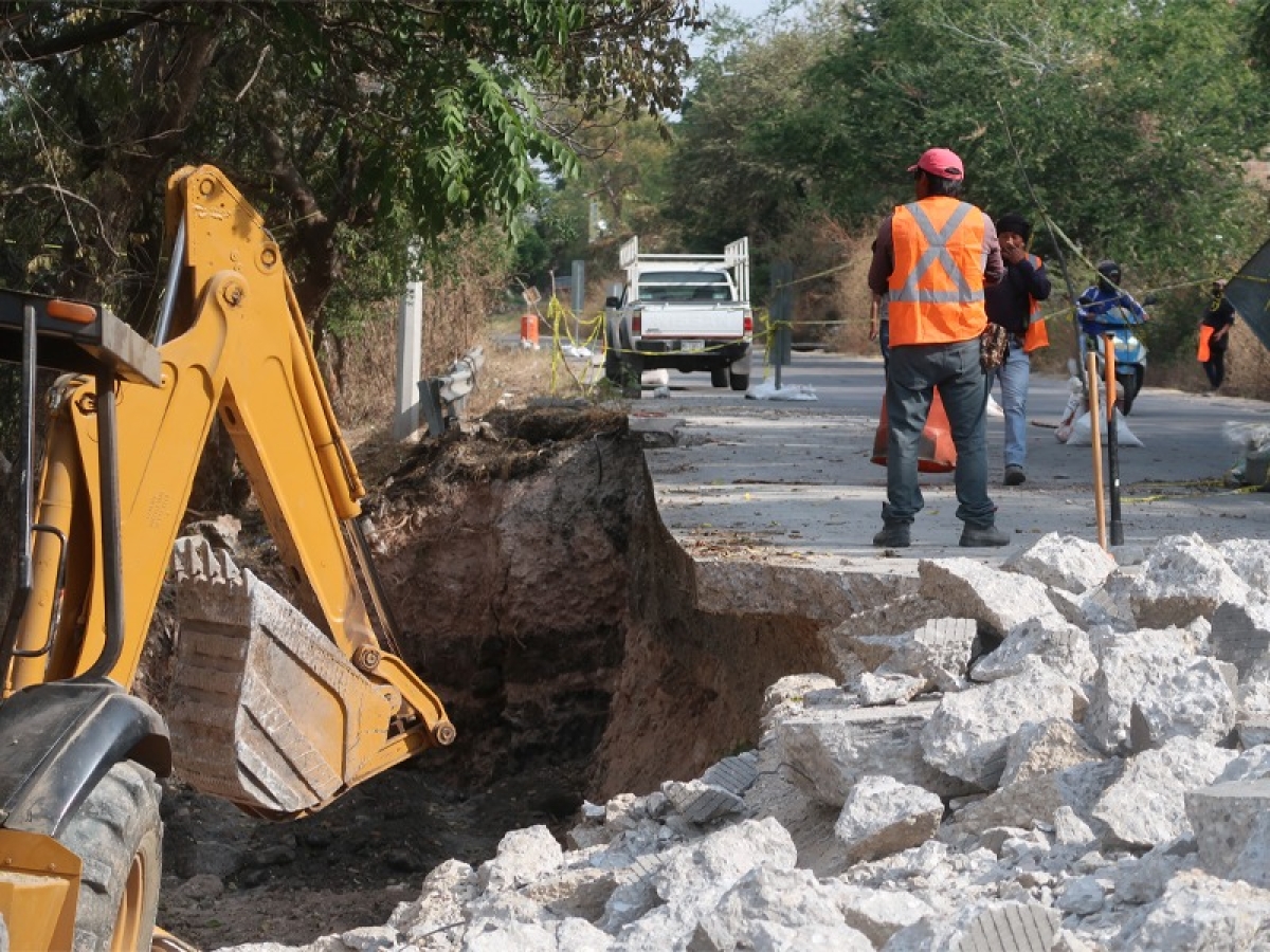 Inicia obra de muro de contención en Yautepec