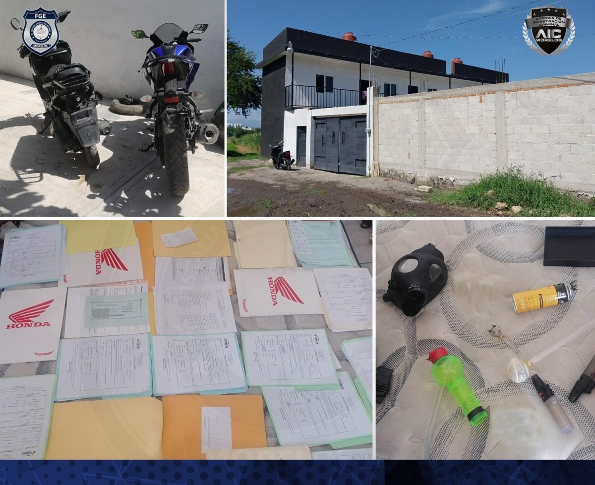 Catea AIC vecindario en Zacatepec utilizado para operar robo de motocicletas y almacenar 'motopartes'
