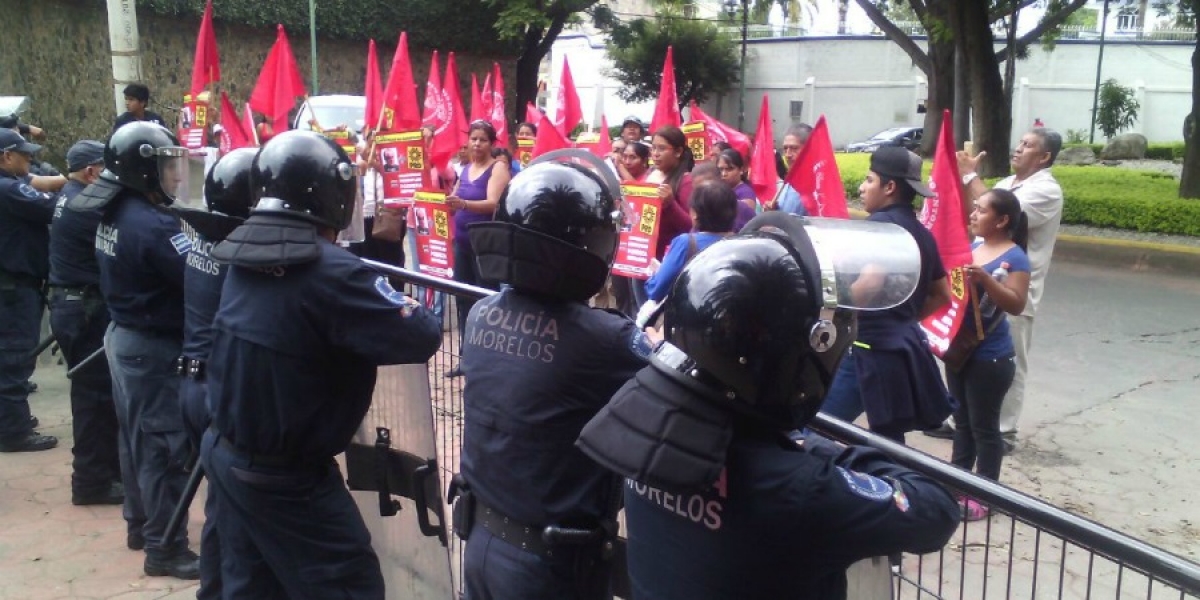 Se manifiestan antorchistas en Cuernavaca