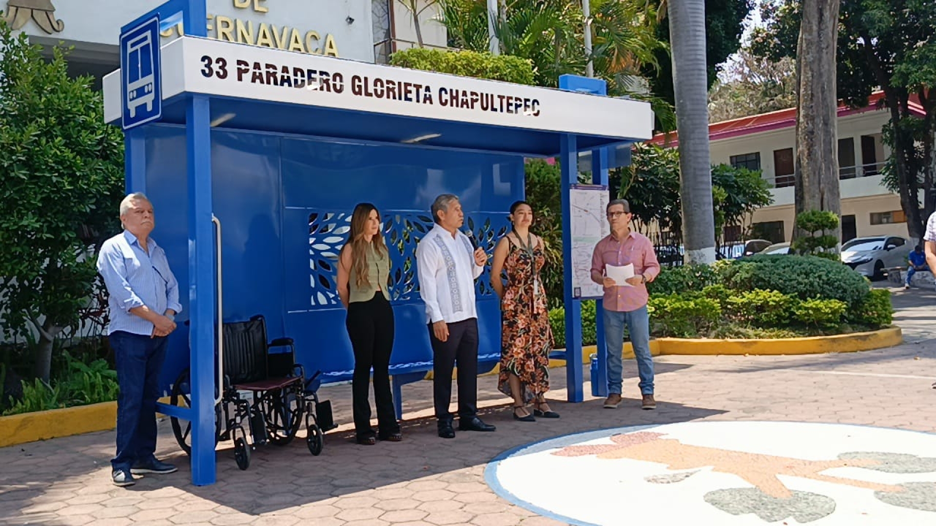 Presenta Ayuntamiento de Cuernavaca nuevo modelo de paradero inclusivo