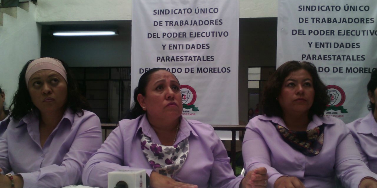 Insisten trabajadores del Sindicato del Poder Ejecutivo que se reconozca la designación de Argelia Corona