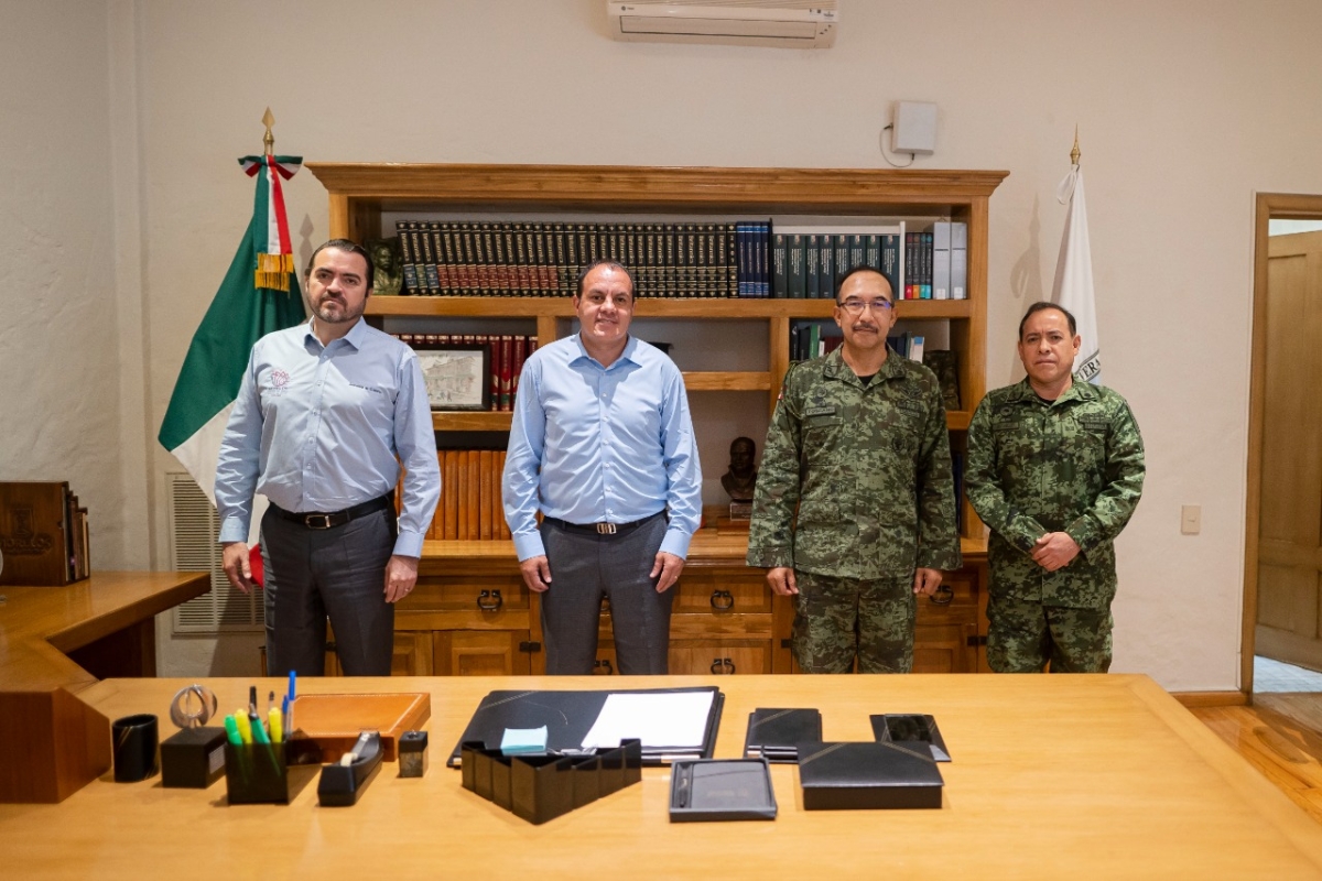 Acuerdan gobernador y comandante de 24 Zona Militar trabajar coordinados para lograr un Morelos en paz