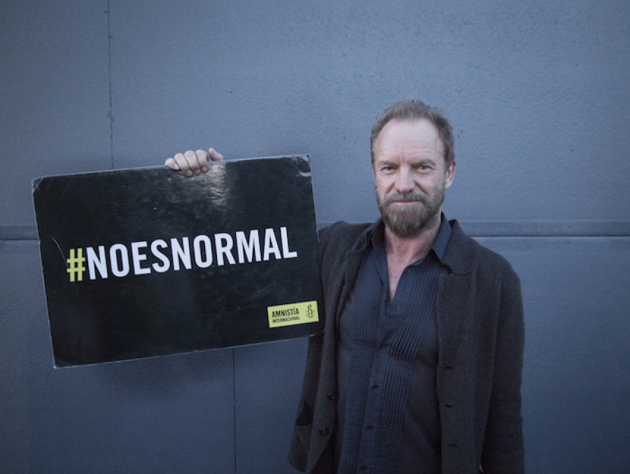 Desapariciones en México son ya una epidemia, denuncia Sting; el Gobierno es indiferente