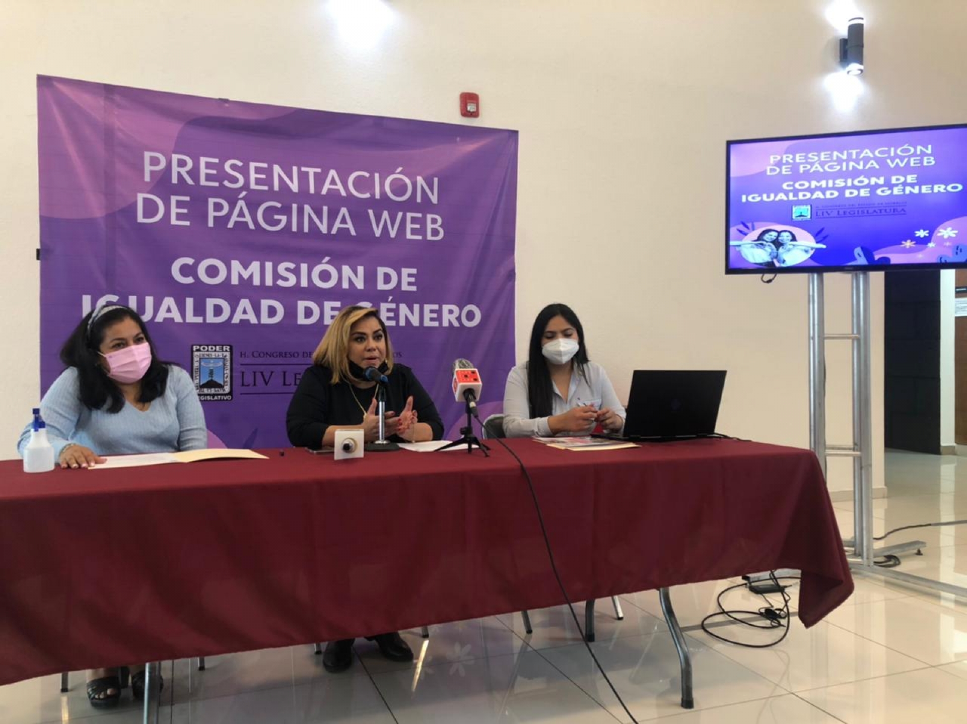 Presenta Comisión de Igualdad de Género del Congreso local nueva página web