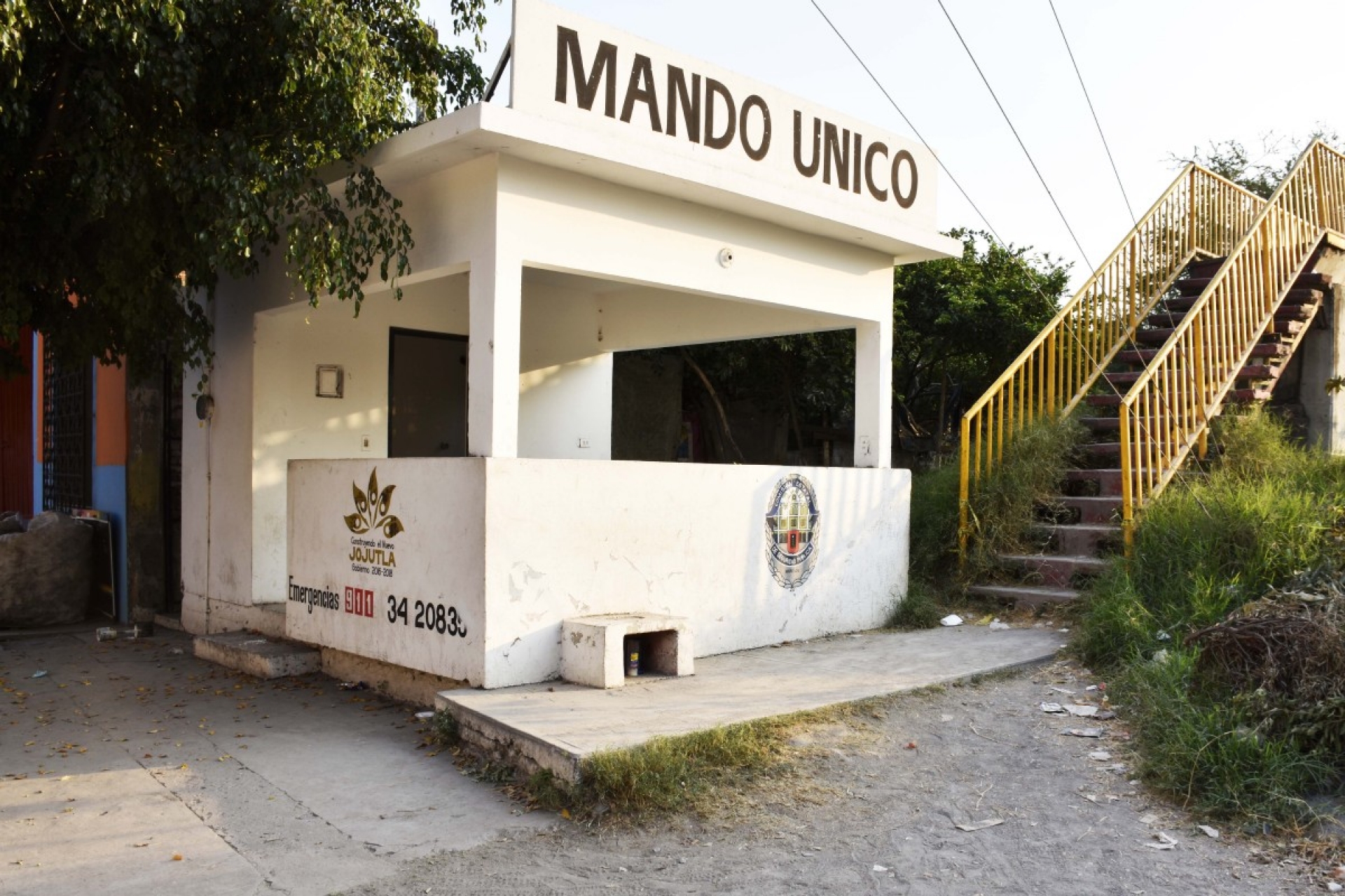 Sucio y abandonado, el módulo de vigilancia del barrio de Las Calaveras, en Jojutla