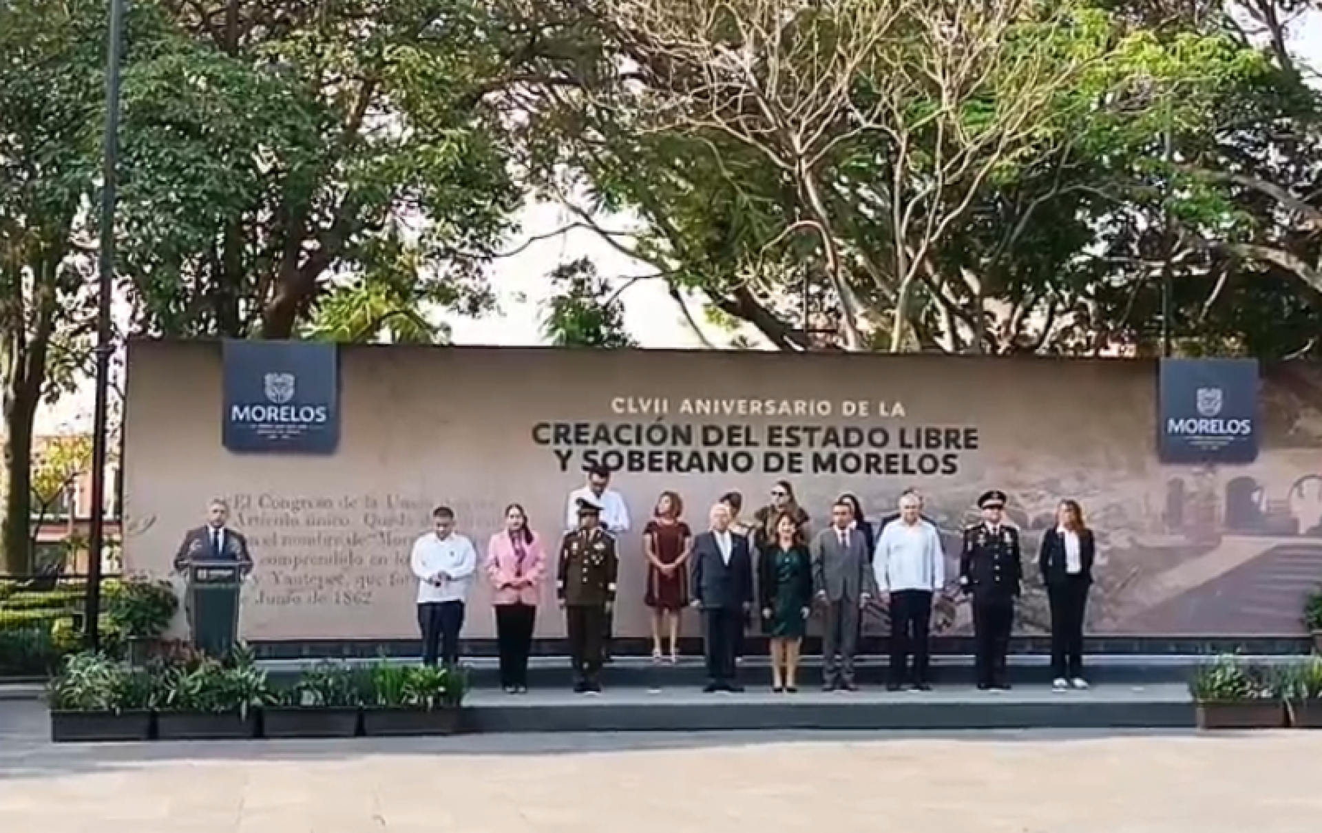 Destaca edil capitalino historia e identidad del estado de Morelos, en la conmemoración del CLVII aniversario de su creación