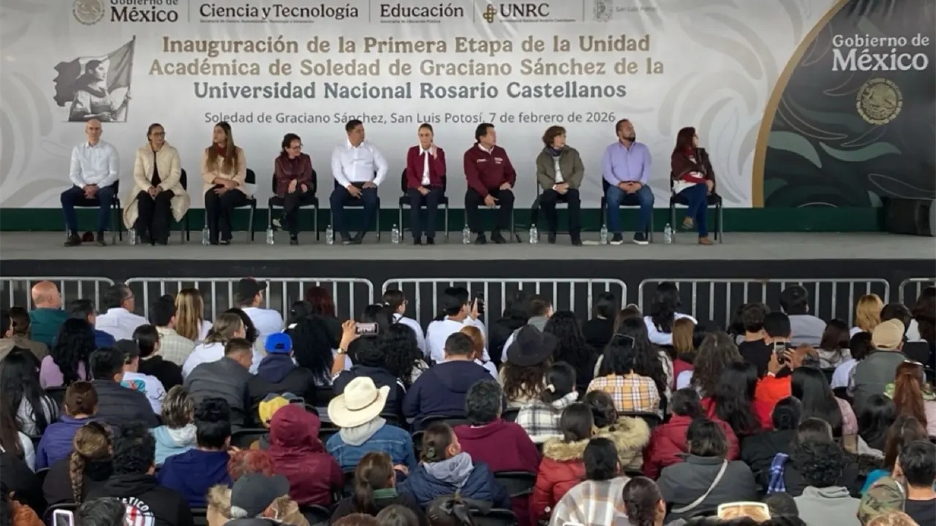 Sheinbaum inaugura primera etapa de la Universidad Rosario Castellanos en San Luis Potosí