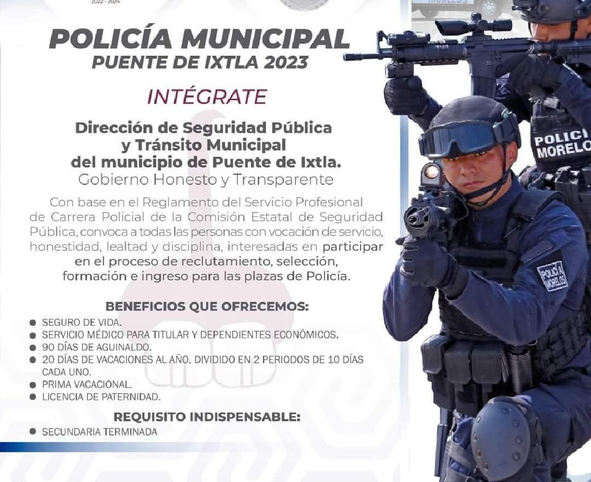 Reclutan policías municipales en Puente de Ixtla