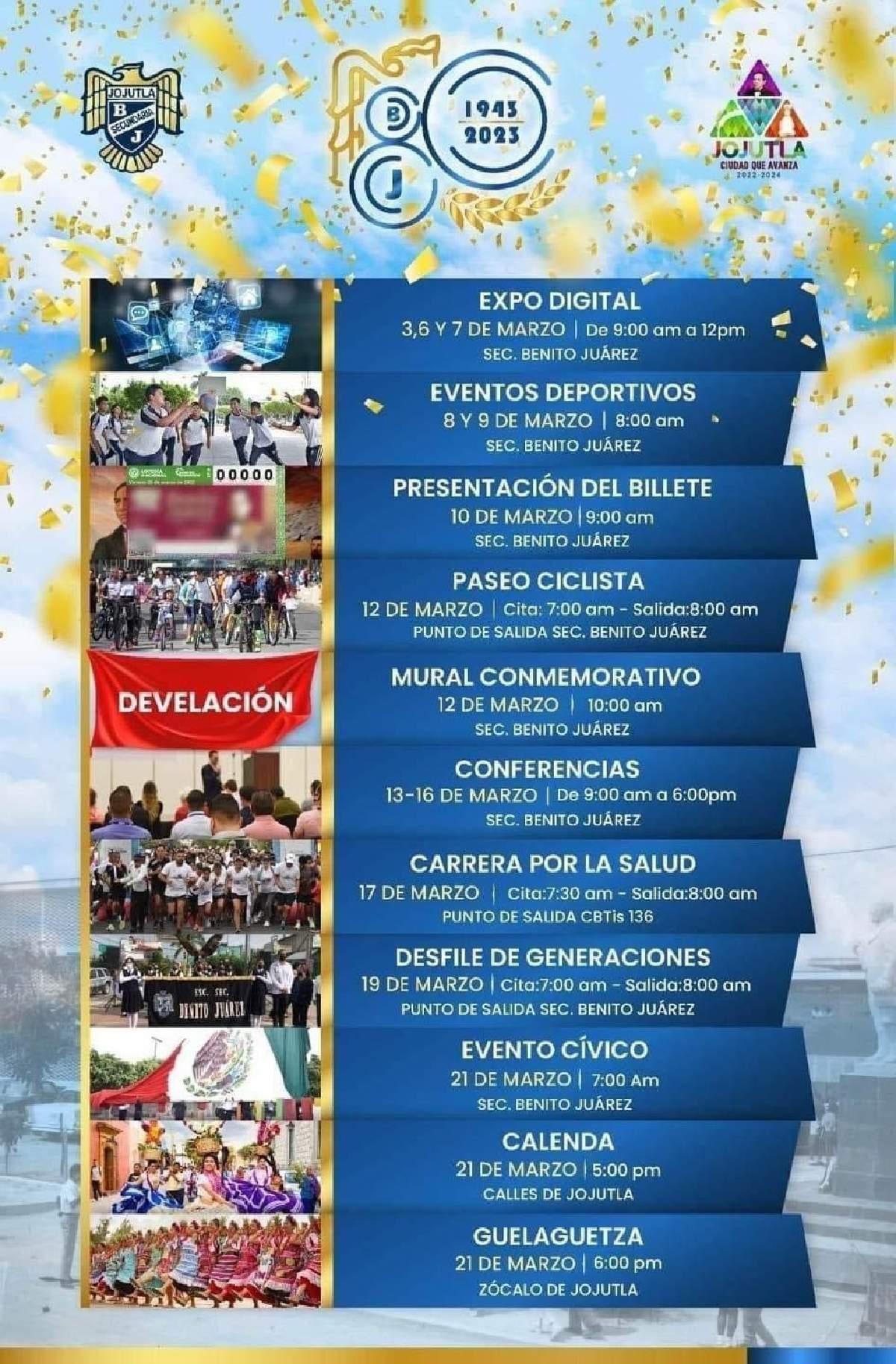 Definen actividades con motivo del 80 aniversario de la ESBJ