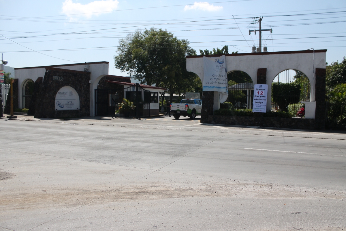 Protesta en el IMTA; sindicalizados exigen contrato colectivo de trabajo