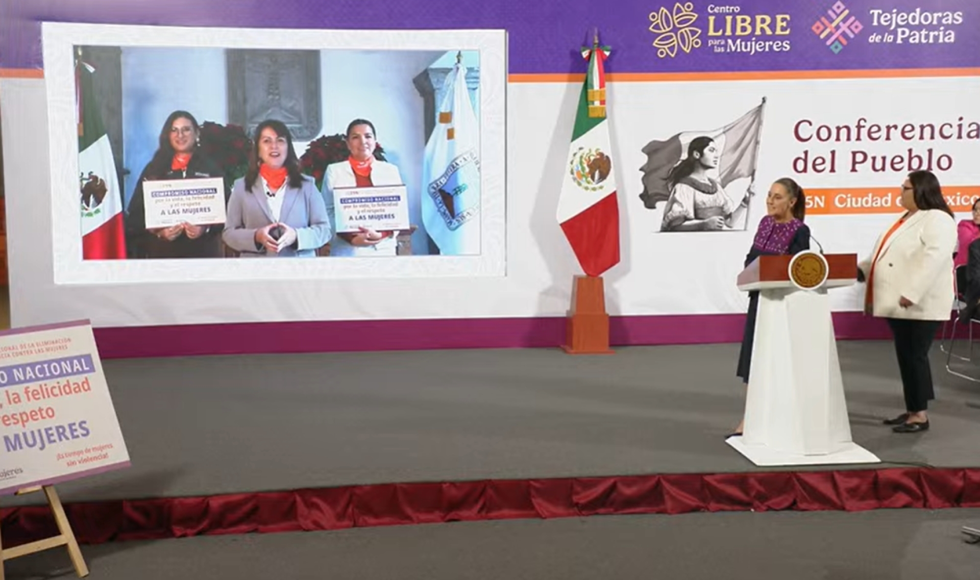 Participa gobernadora Margarita González Saravia en la Mañanera del Pueblo encabezada por la presidenta Claudia Sheinbaum