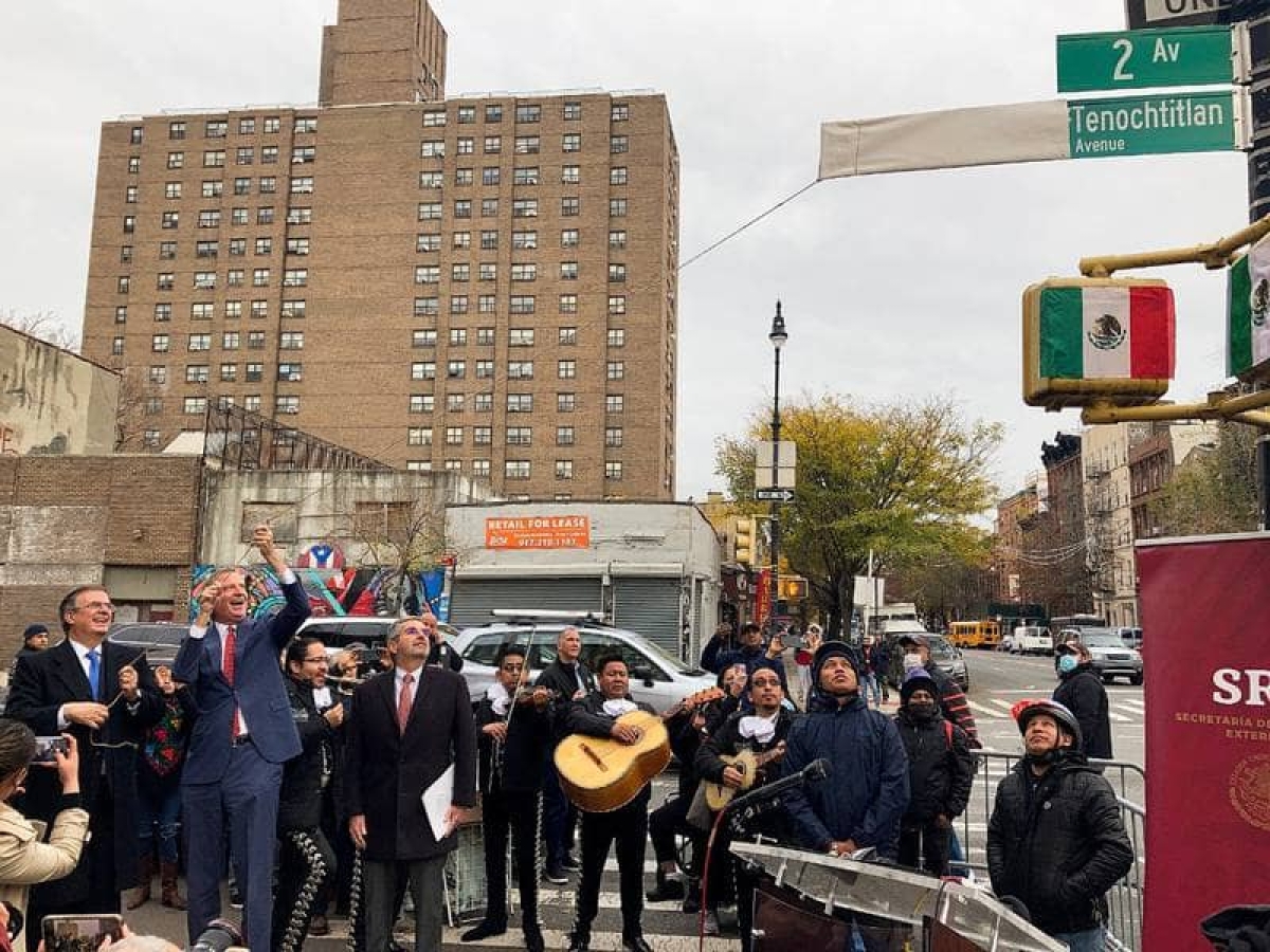 "México-Tenochtitlan" conquista Nueva York, una calle lleva este nombre