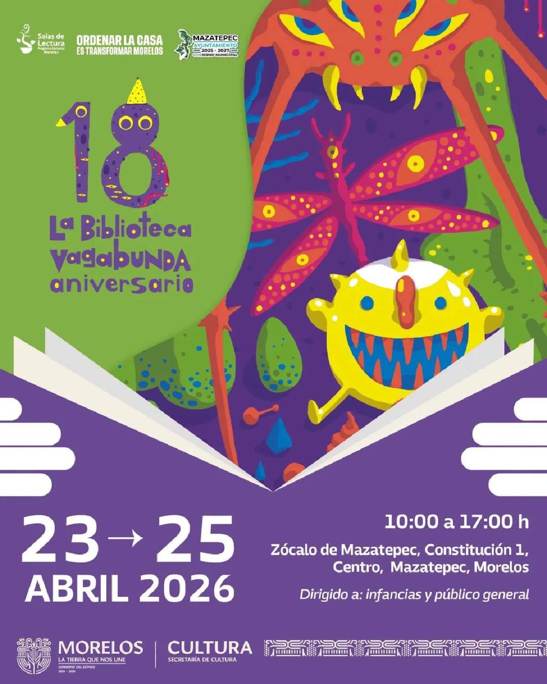 Biblioteca Vagabunda celebra 18 años compartiendo historias en Mazatepec