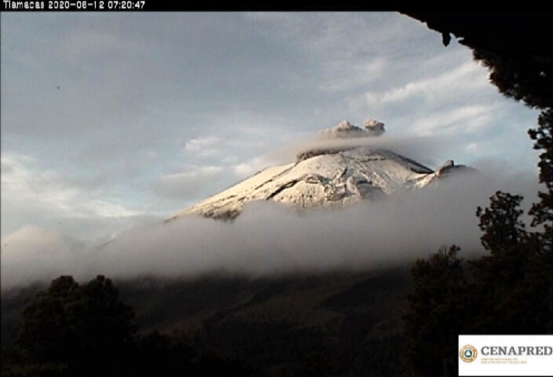 Poca visibilidad en torno al volcán Popocatépetl