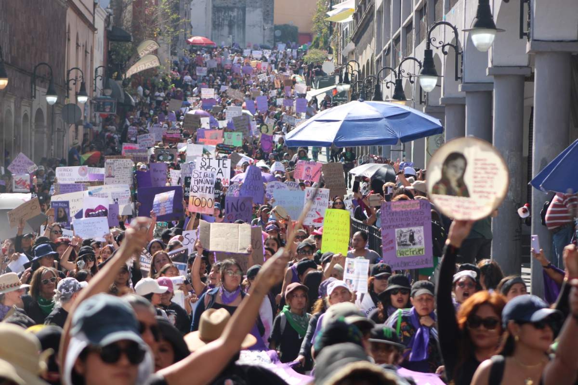 La protesta, contra la  violencia de género