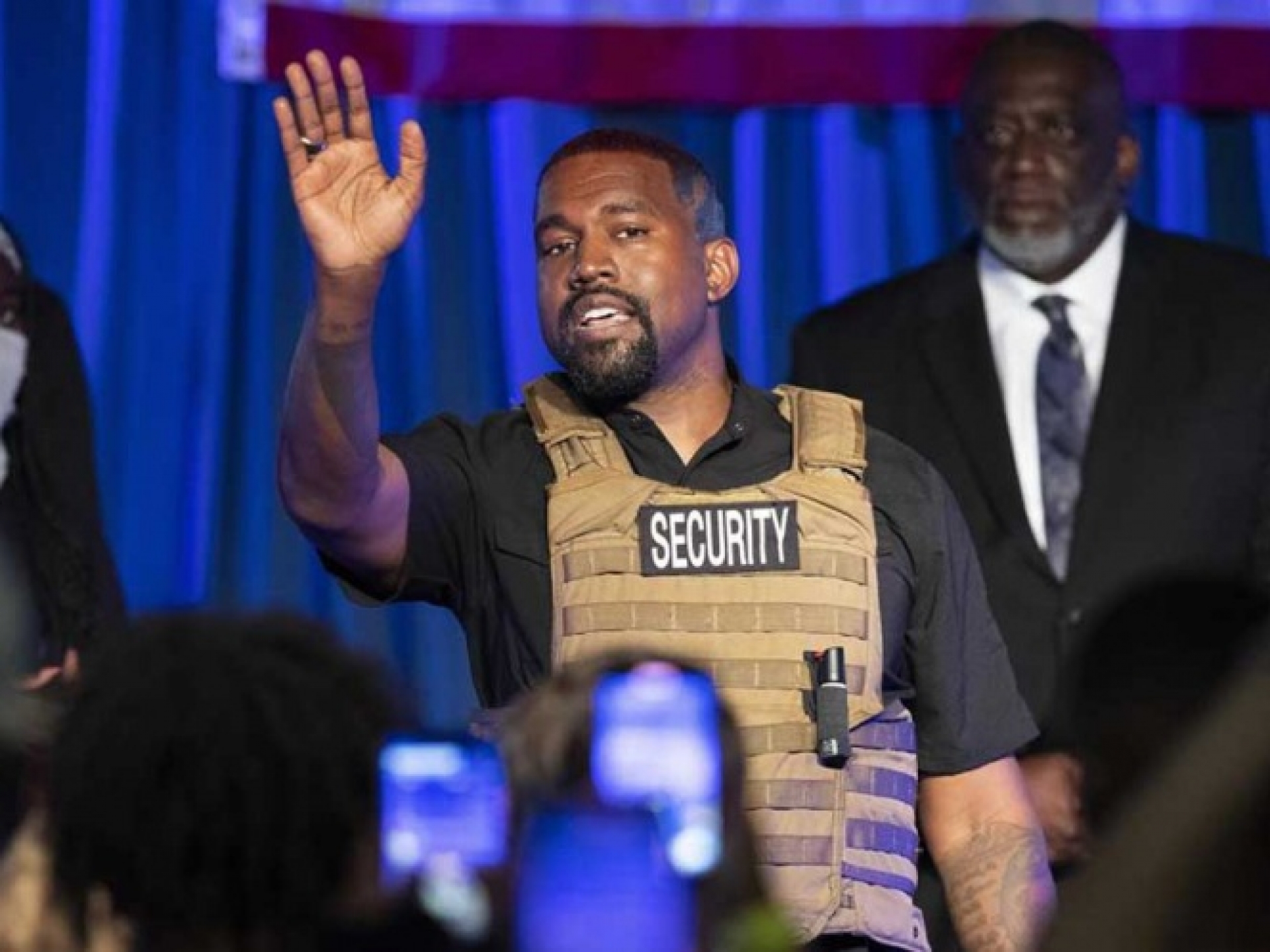 Así fue el primer mitin de Kanye West