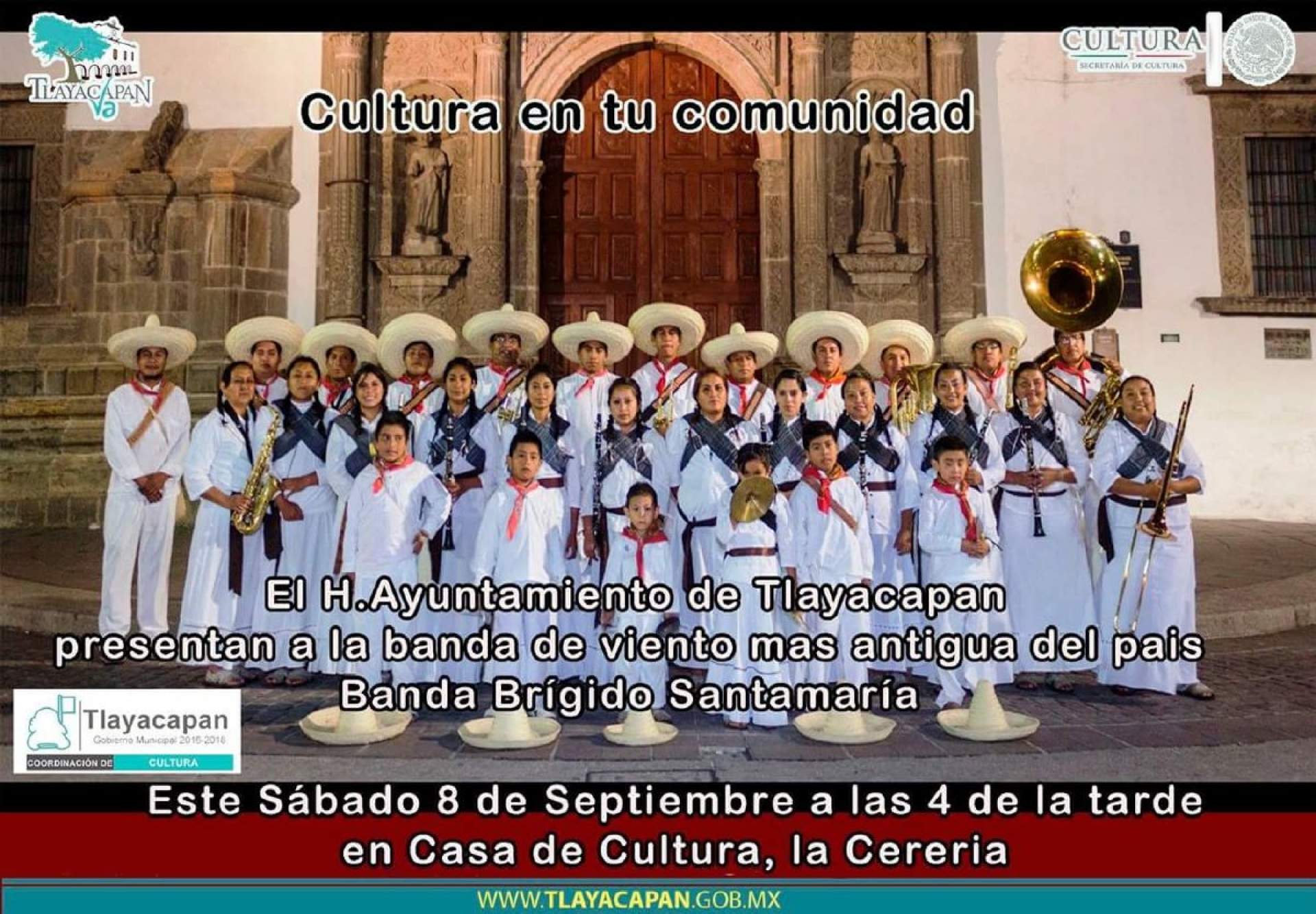 Invita Jairzinho Saldaña Casales al concierto de la Banda de Brígido Santamaría