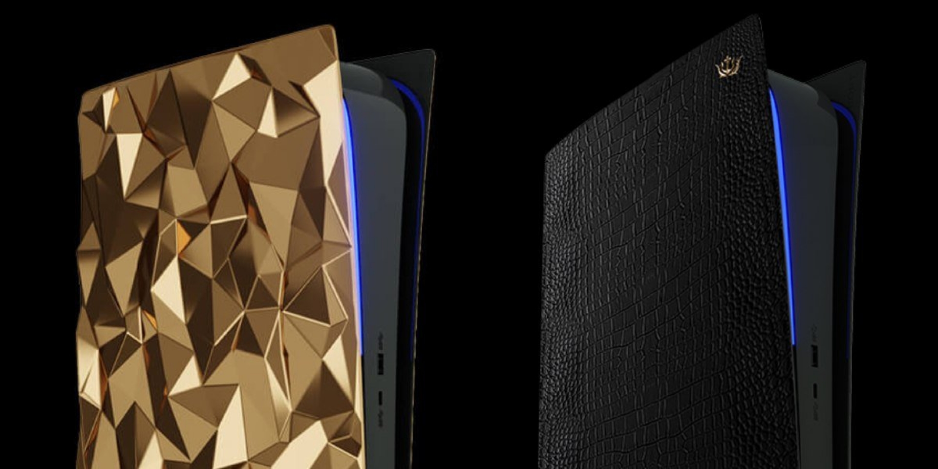 Presentan las PlayStation 5 de oro y piel, las versiones más caras