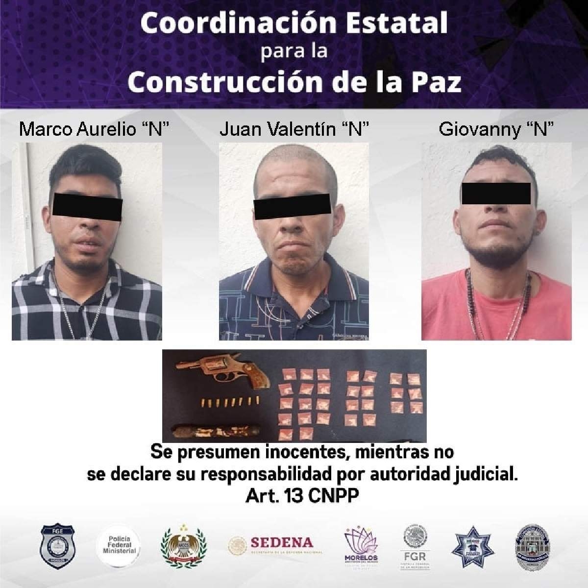 Atrapan a tres individuos con droga en Panchimalco