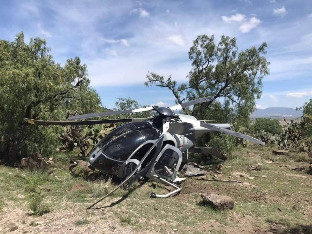 Se desploma helicóptero de la Fuerza Aérea Mexicana