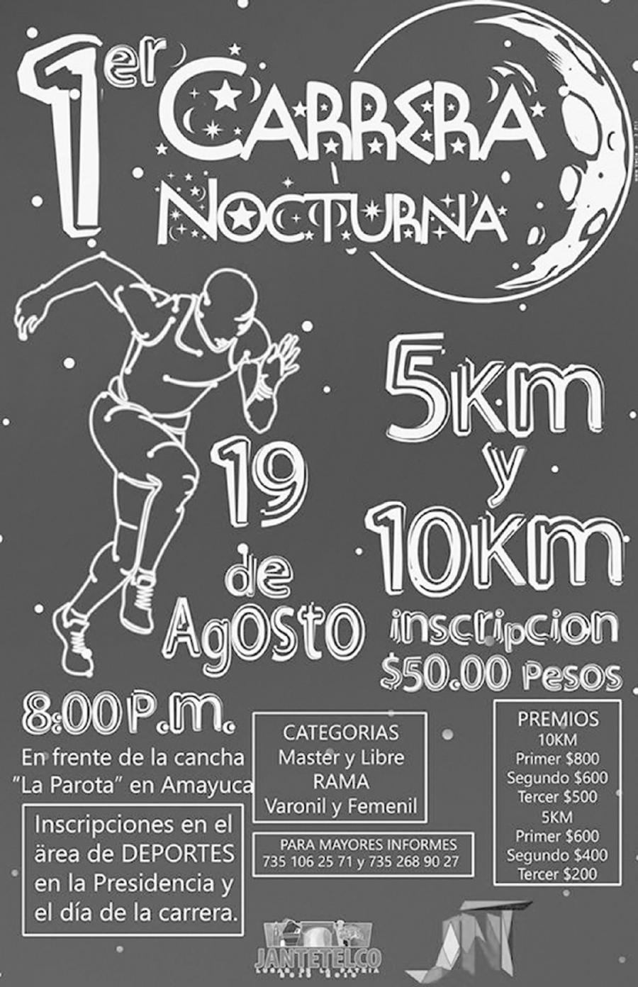 El 19 de agosto se llevará a cabo en Jantetelco la primera carrera nocturna