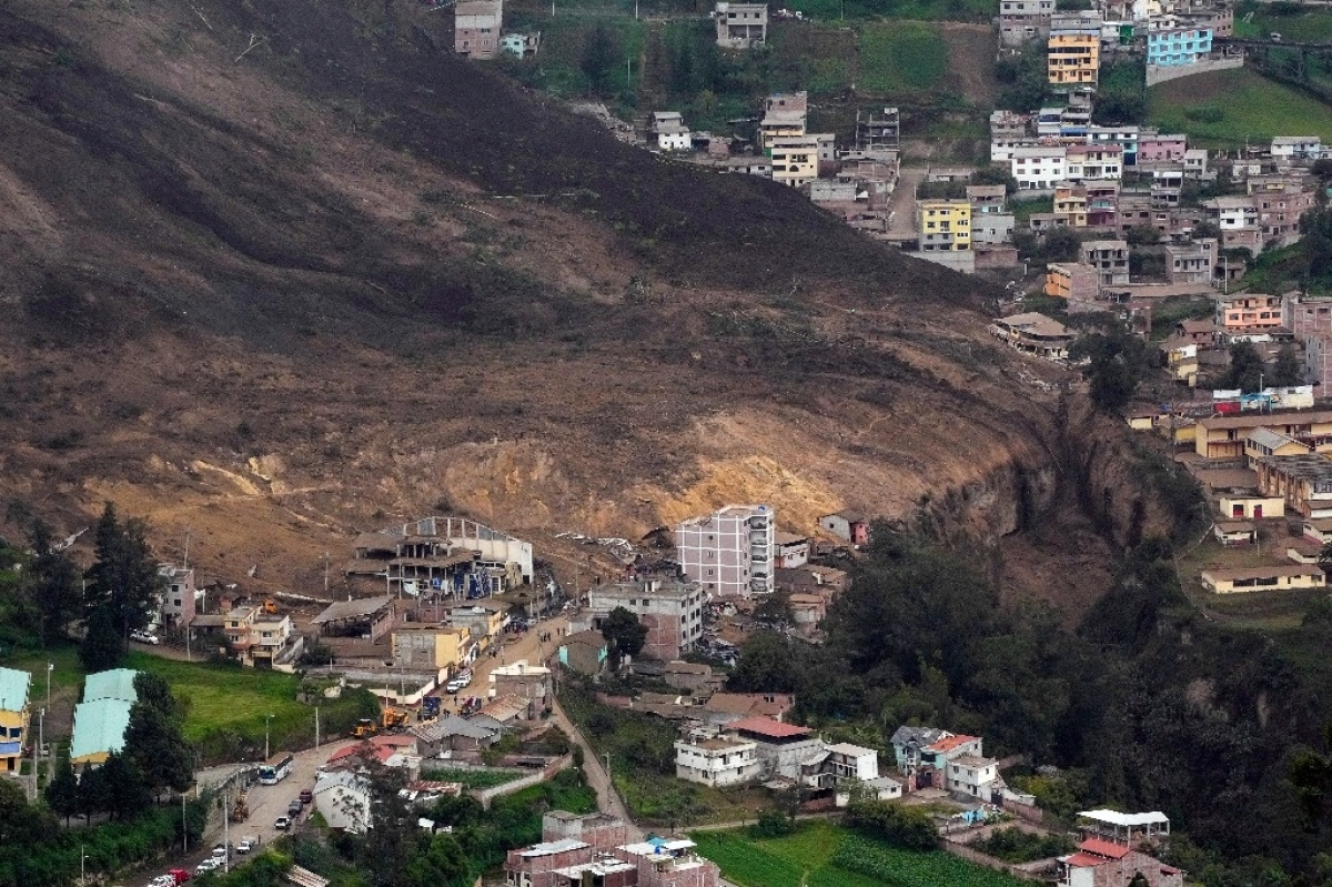 Fallecen 16 personas tras deslizamiento de tierra al sur de Ecuador