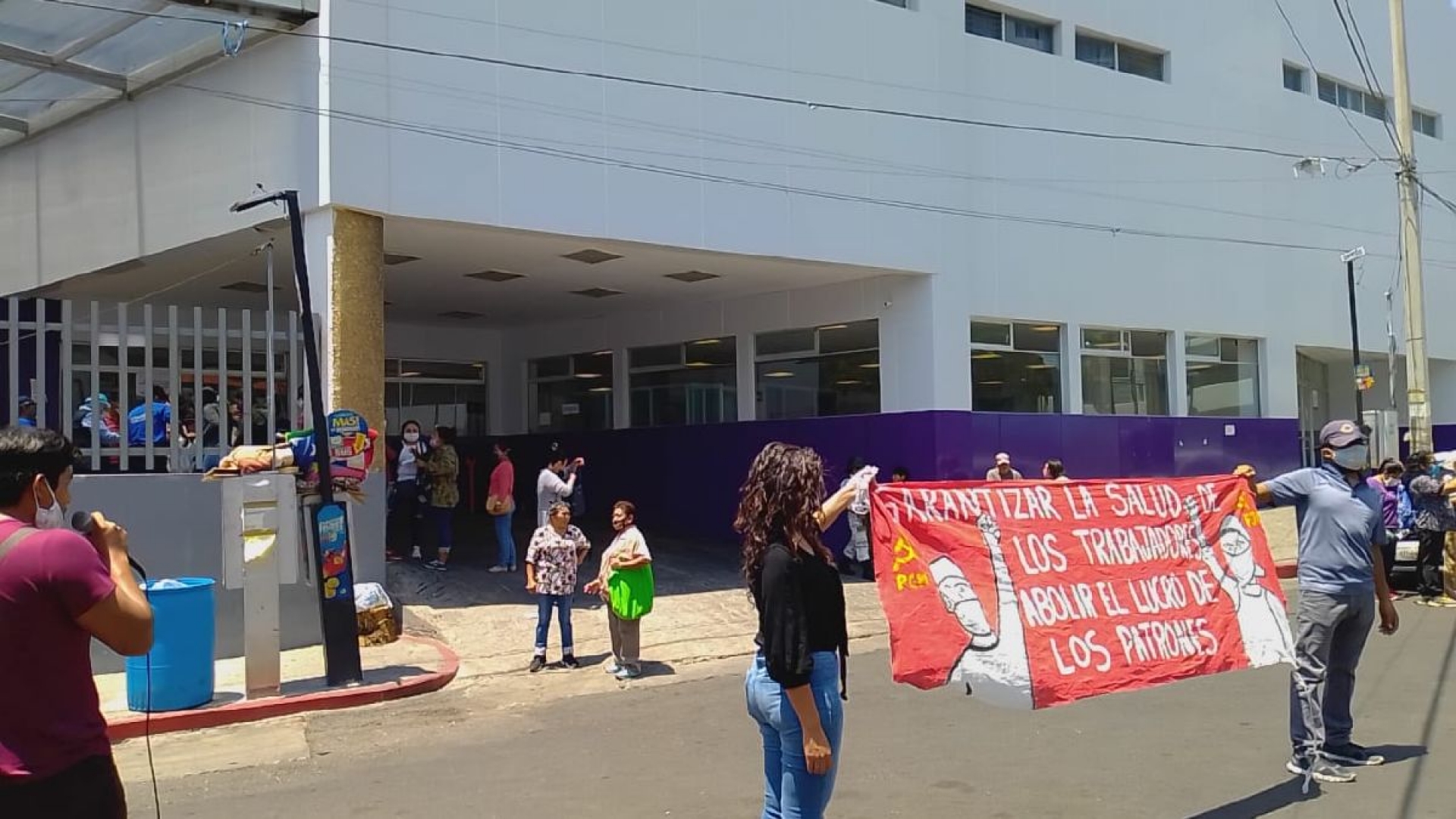 Militantes del PC se manifestaron en el día del Trabajo