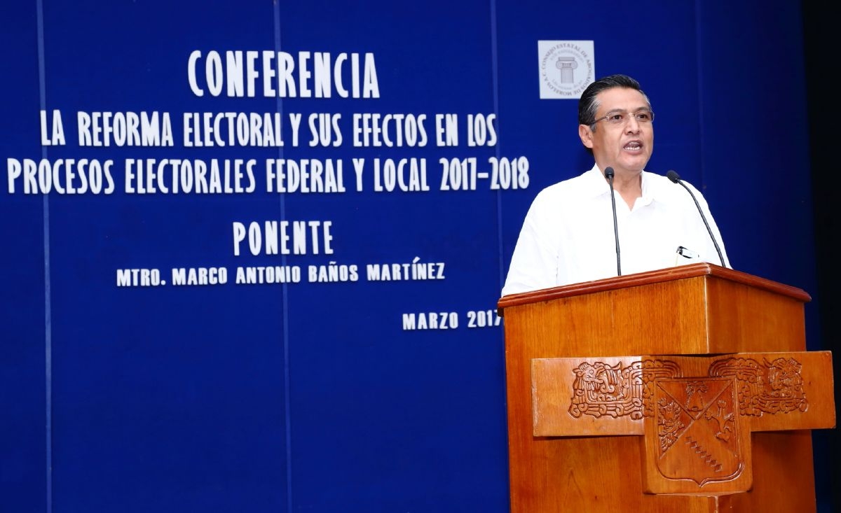 Presentan conferencia sobre los procesos electorales de 2017-2018