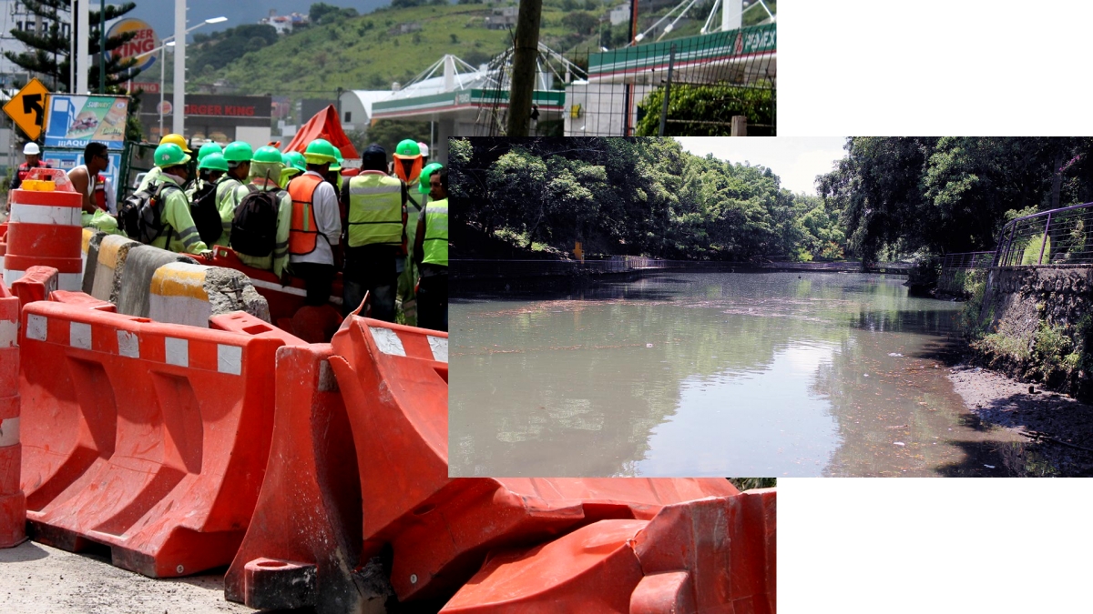 Aguas negras contaminan barranca de Chapultepec por culpa del Paso Exprés