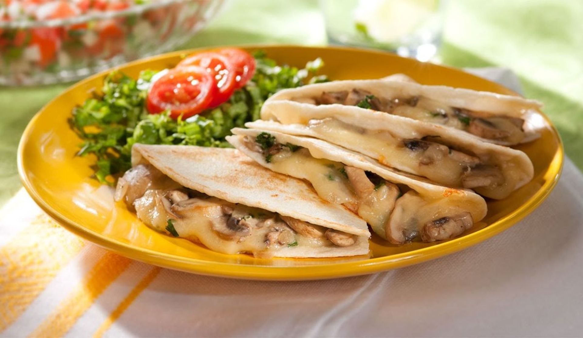 Quesadillas de champiñones: un desayuno ligero y lleno de sabor