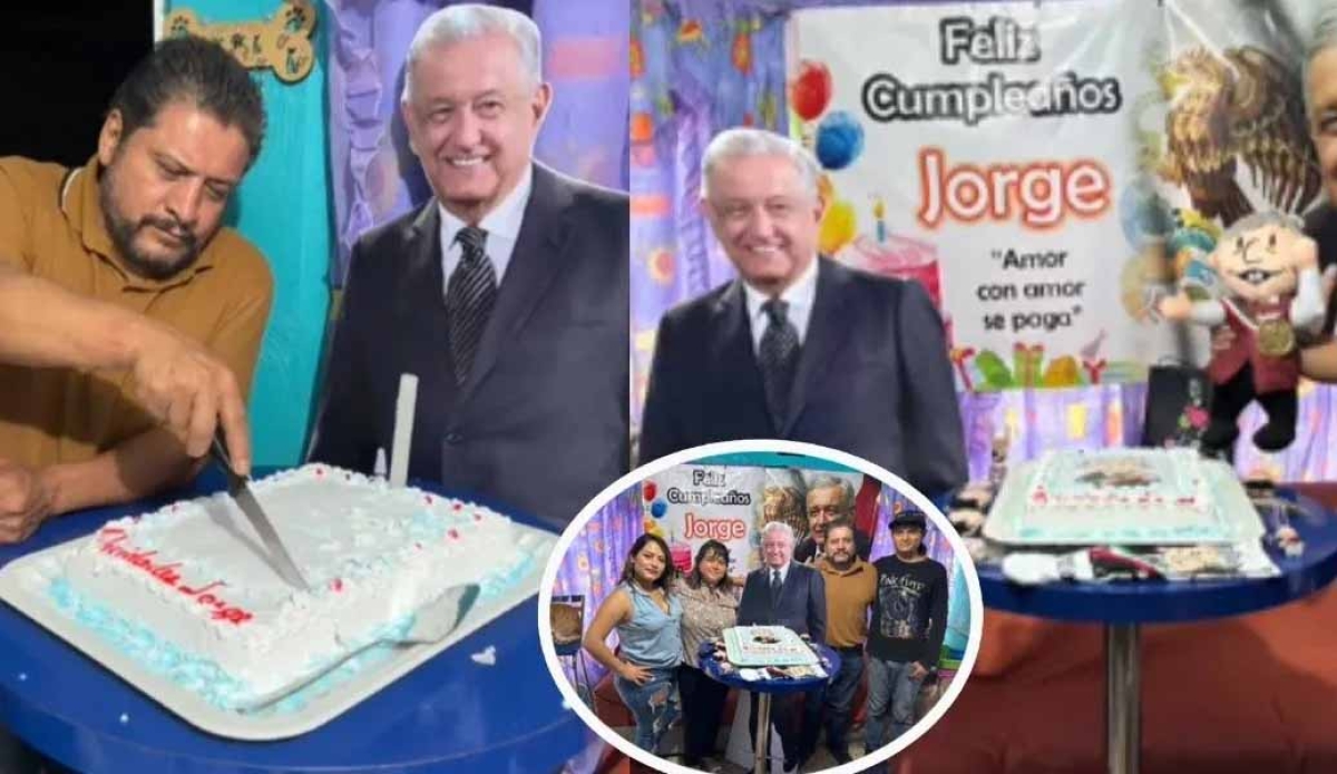 Señor celebra su cumpleaños al estilo "AmloFest"