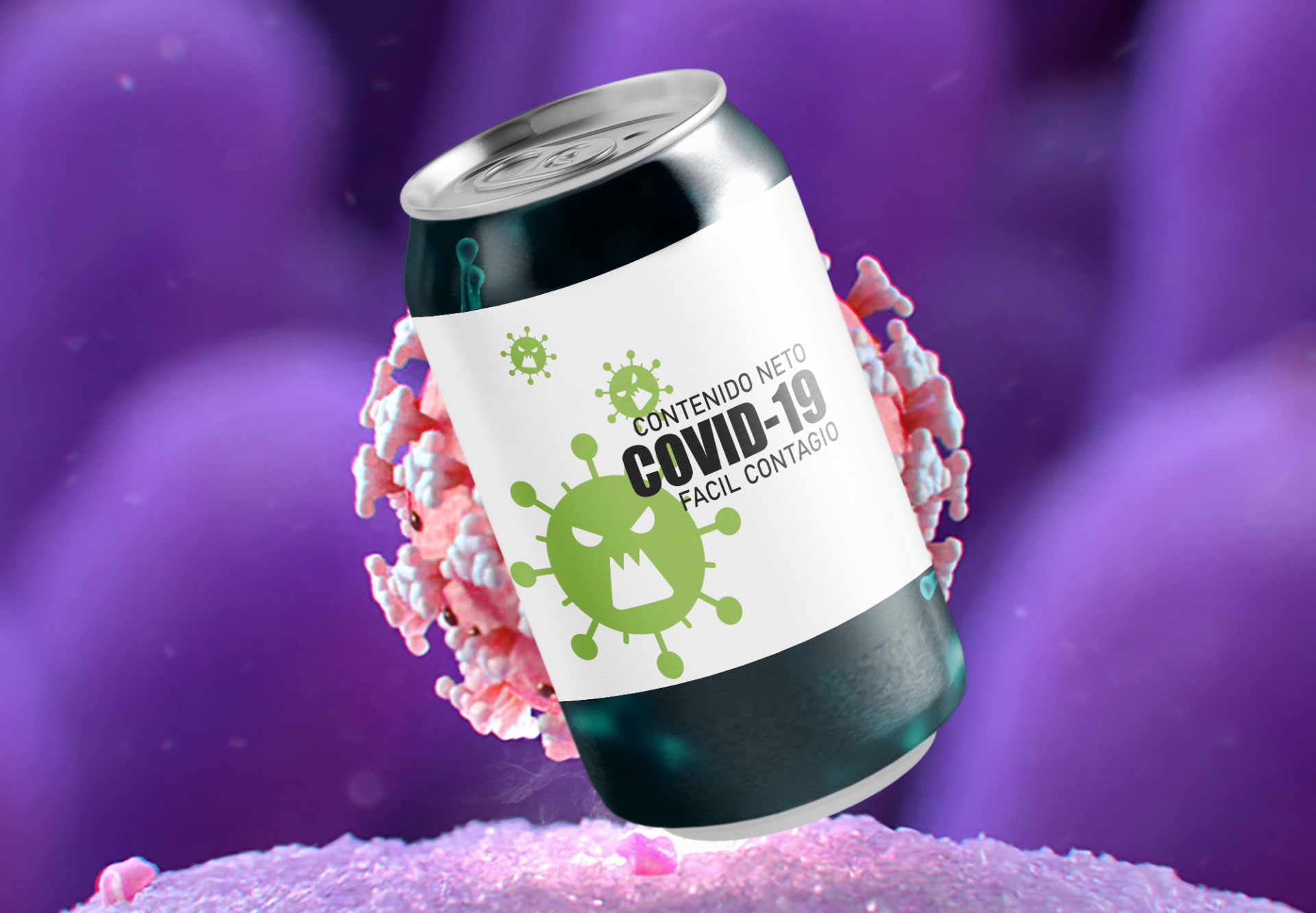 Todo el virus de Covid-19 que circula en el mundo cabe en una lata de refresco