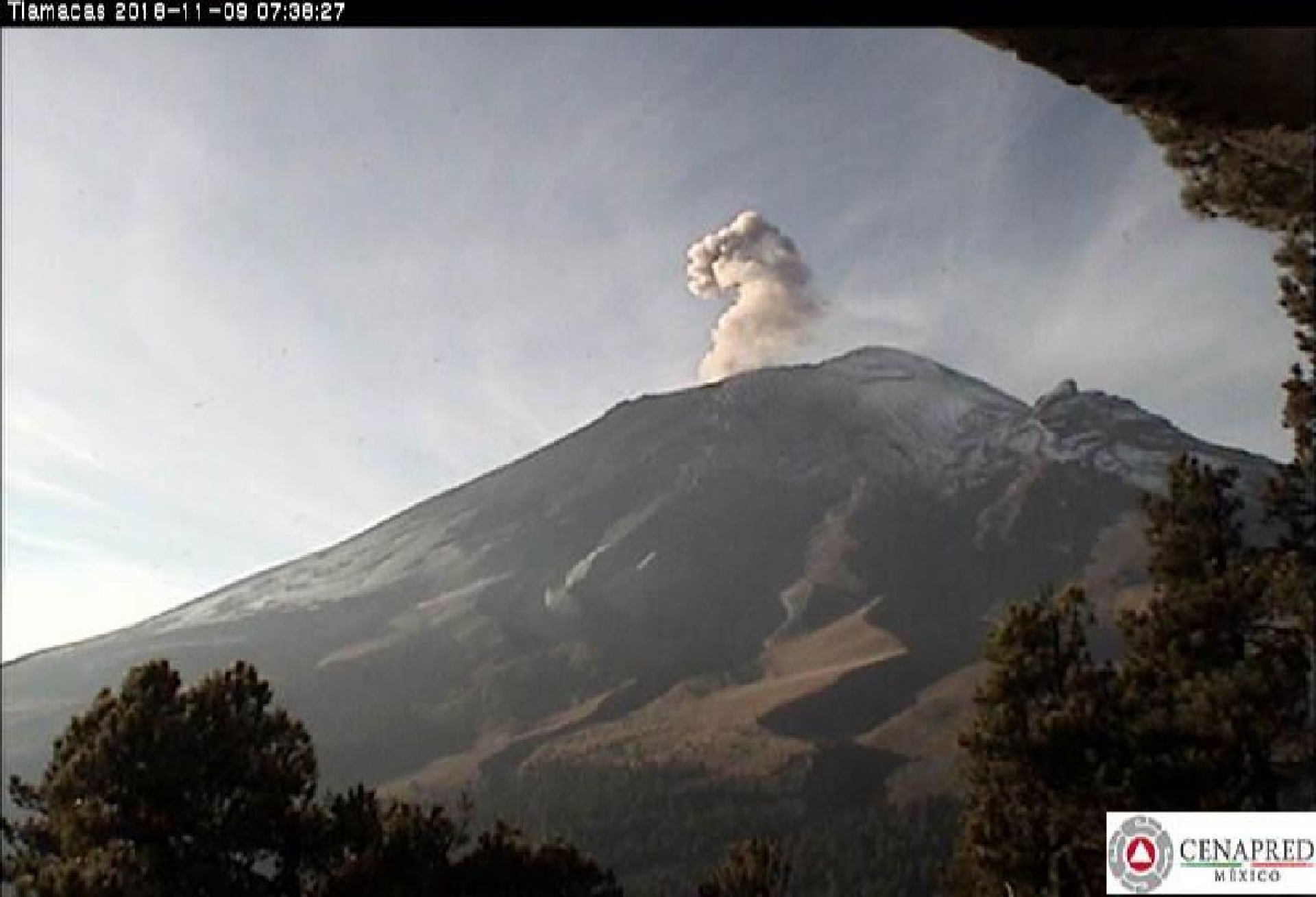 Se incrementa actividad del Popocatépetl en las últimas 24 horas