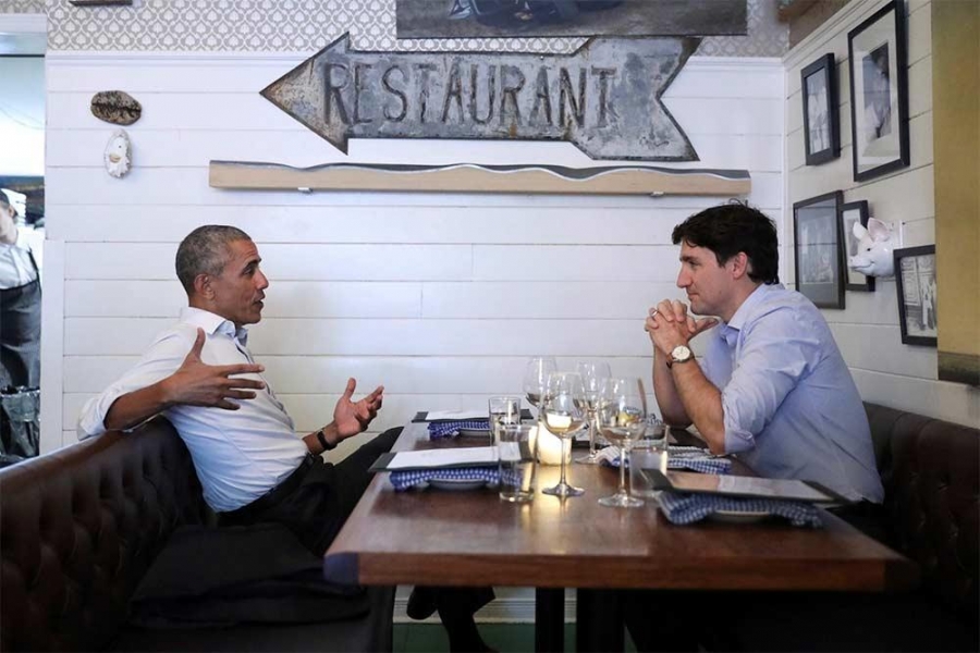 Trudeau publica foto con Barack Obama en redes