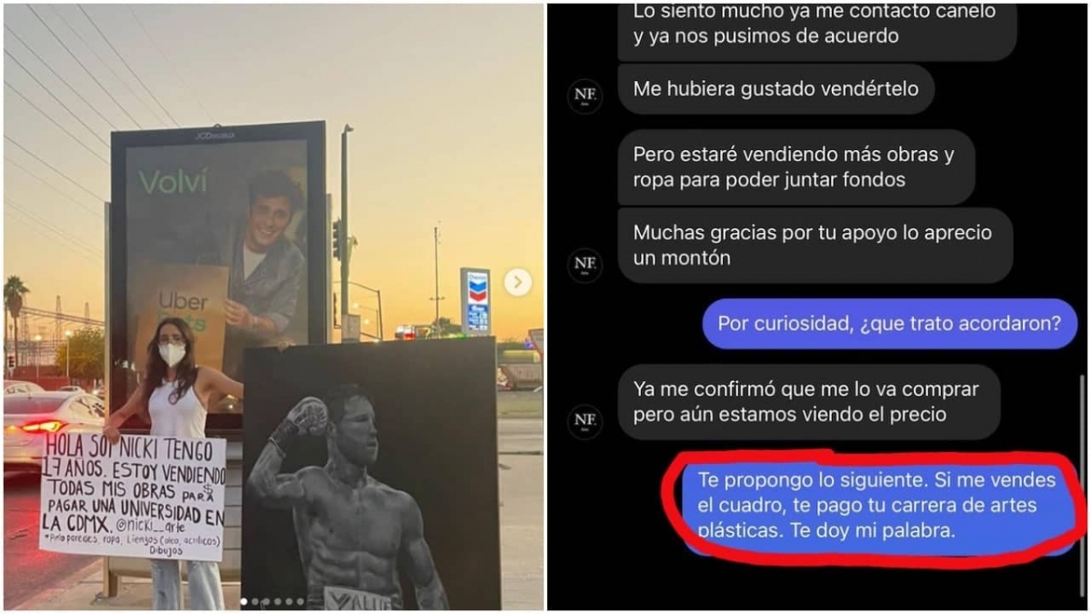 Cristian Rey ofrece pagarle la carrera a estudiante que hizo cuadro del “Canelo” Álvarez