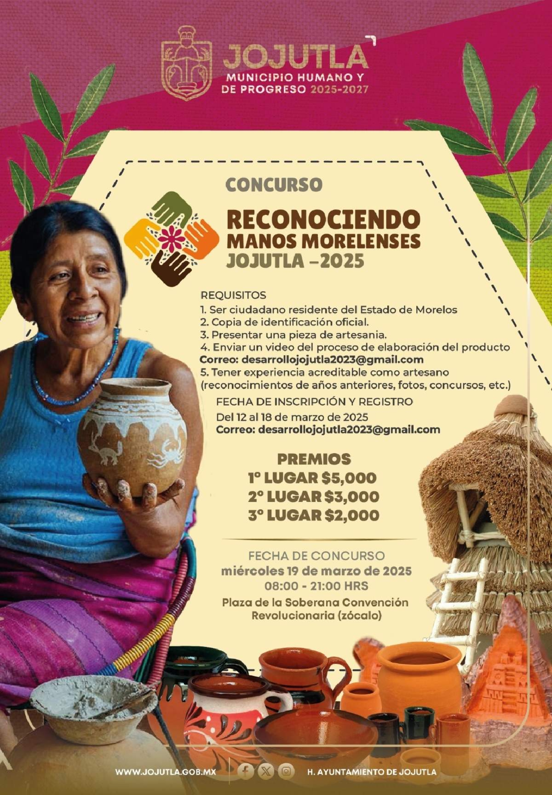 Anuncian concurso “Reconociendo Manos Morelenses Jojutla 2025”