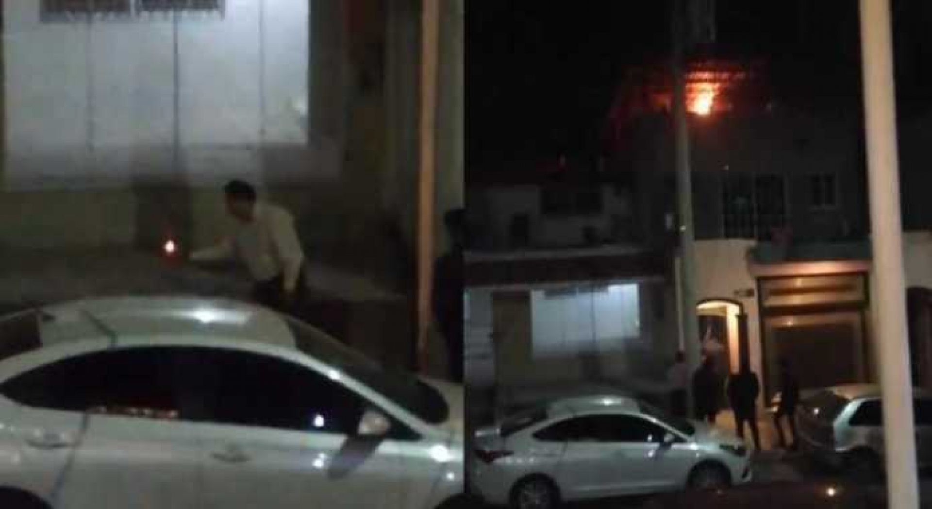 Así un hombre incendió una casa con un cohete