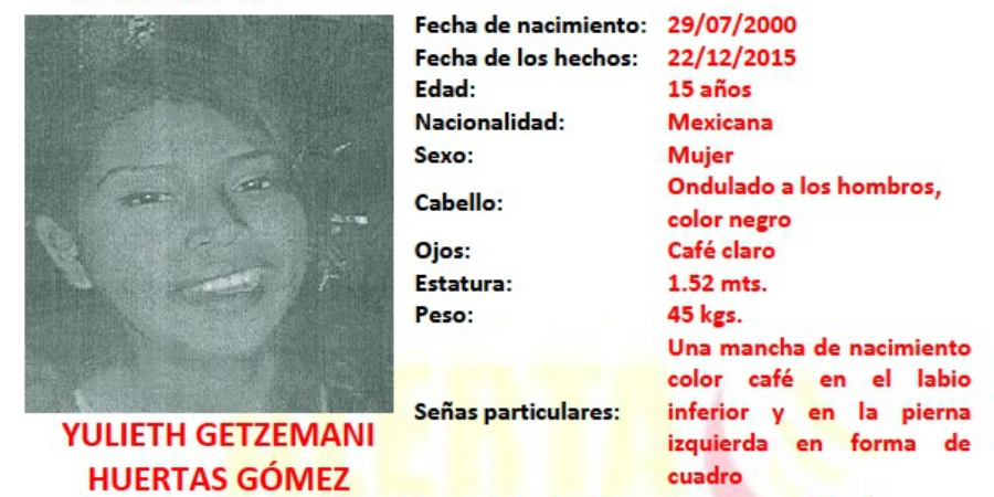 Emiten Alerta Ámber para localizar a Yulieth Getzemaní Huertas Gómez